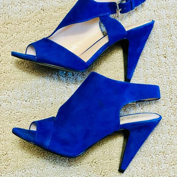 Nine West, blue suede, size 7.5, never worn - Picture 3 of 3